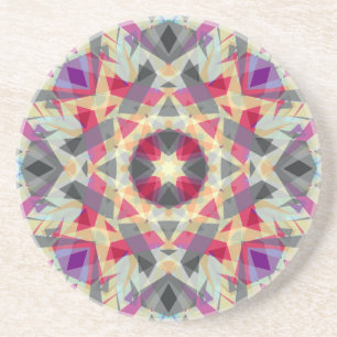 Posavasos Navidad estrella invierno gris morado amarillo roj