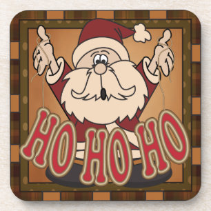 Posavasos Navidad lindo de Santa Ho Ho Ho el   del dibujo