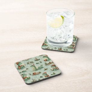 Posavasos Navidad Nessie Monstruo del Lago Ness Acogedor Crí