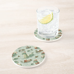 Posavasos Navidad Nessie Monstruo del Lago Ness Acogedores C