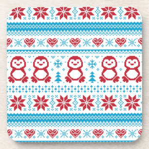 Posavasos Navidad y modelo hecho punto invierno