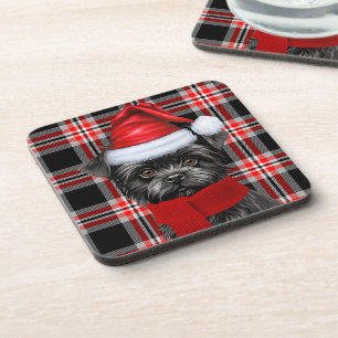 Posavasos Navidades Affenpinscher Dog Vacaciones de Placa Ro