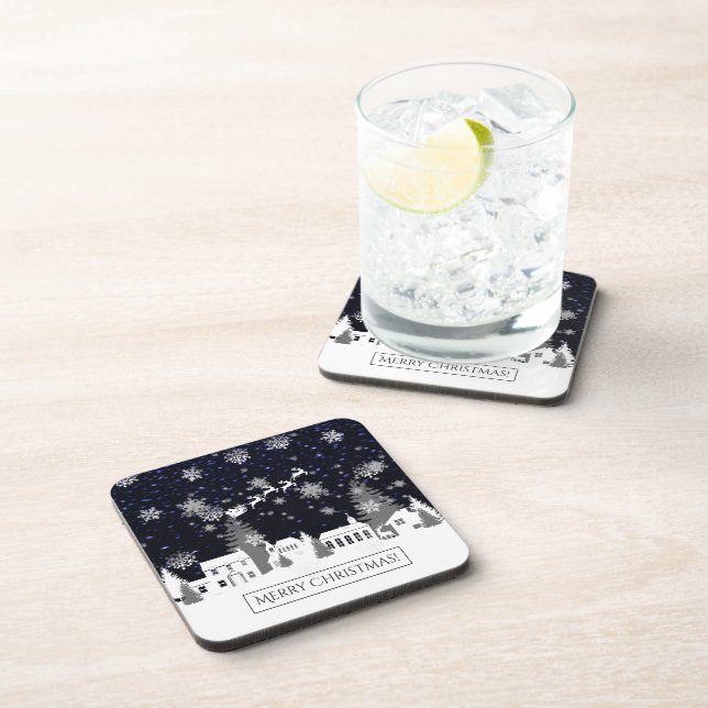 Posavasos Navidades Aldeas de escoria plástica (Lado Derecho)