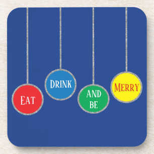 Posavasos Navidades Astratos De Ornamentos Coloridos