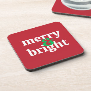 Posavasos Navidades audaces "Merry & Bright"