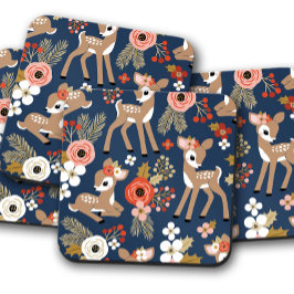 Posavasos Navidades Baby Fawn | Juego de aletas de corcho pa