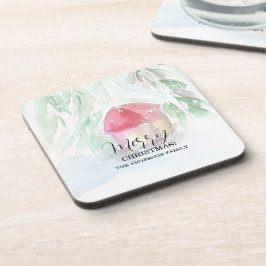 Posavasos Navidades blancos de la aldea rural