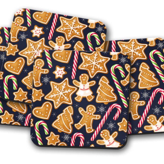 Posavasos Navidades Blue Gingerbread | Conjunto de Navidades (Subido por el creador)