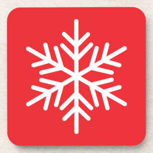 Posavasos Navidades brillantes y divertidos, copos de nieve 