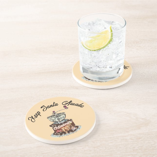 Posavasos Navidades cafetaleros de Mikitiez citan cafeína ad (Lado)