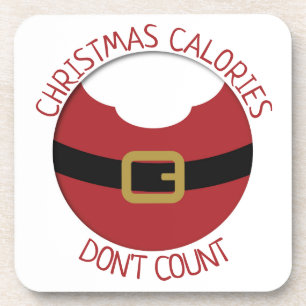 Posavasos Navidades calorías traje rojo vientre de Santa