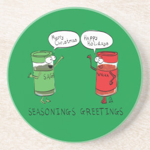 Posavasos Navidades cocinando especias divertidas para el ch