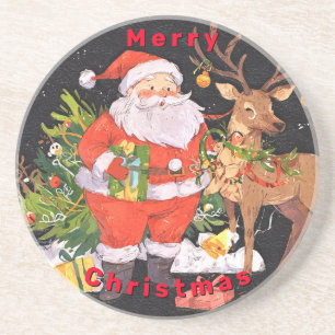Posavasos Navidades con Santa Claus - Temporada de feriados