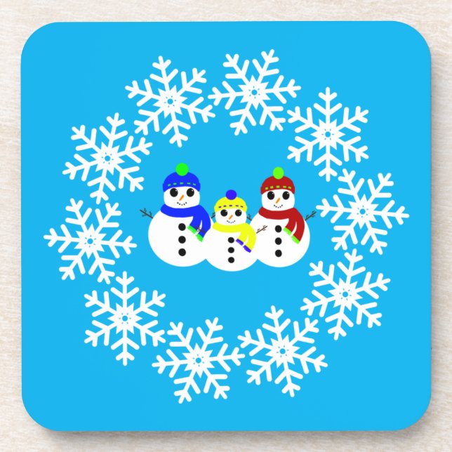 Posavasos Navidades Copas de Snowmen (Frente)