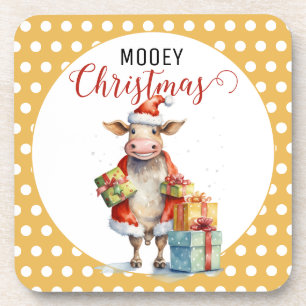 Posavasos Navidades Cow Pun
