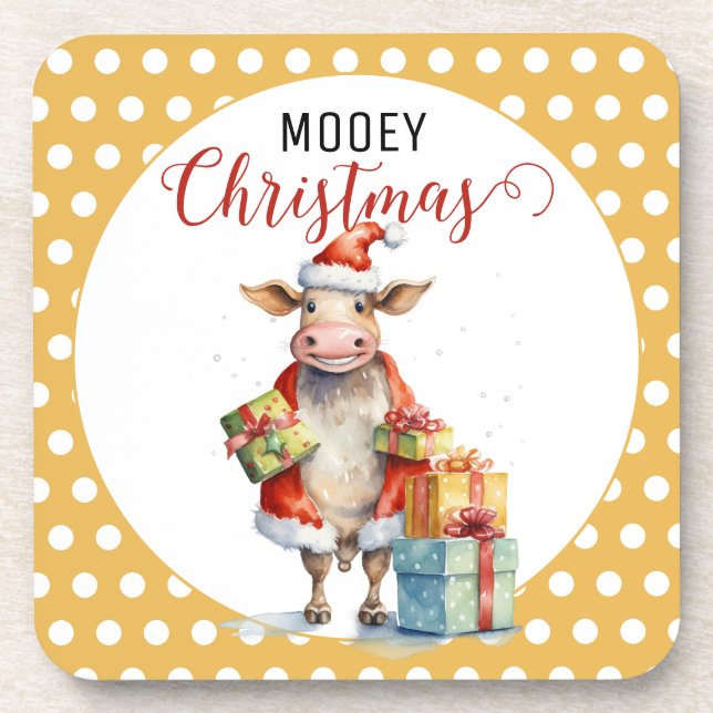 Posavasos Navidades Cow Pun (Frente)
