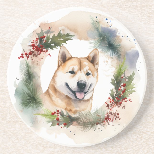 Posavasos Navidades de Akita en una fiesta de graduación (Frente)