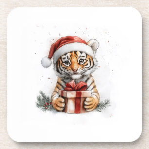 Posavasos Navidades de animales adorables serie Baby Tiger
