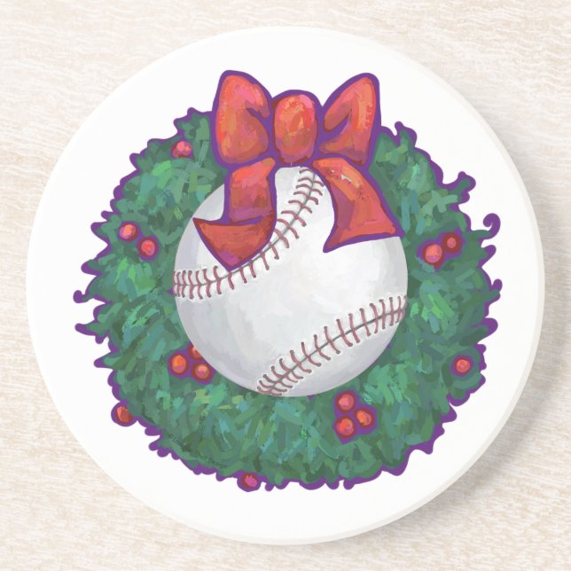 Posavasos Navidades de béisbol (Frente)