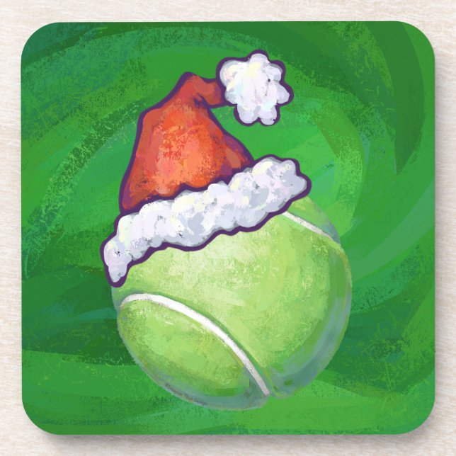 Posavasos Navidades de bolas de tenis Green (Frente)
