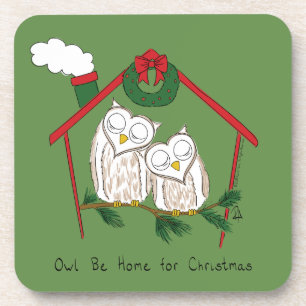 Posavasos Navidades de búho se burlan de los niños