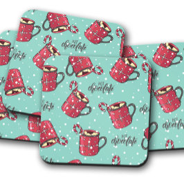 Posavasos Navidades de cacao caliente | Juego de aletas de c