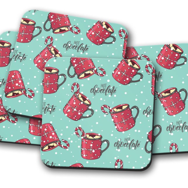 Posavasos Navidades de cacao caliente | Juego de aletas de c (Subido por el creador)