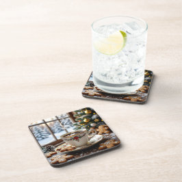 Posavasos Navidades de café y galletas de pan de jengibre