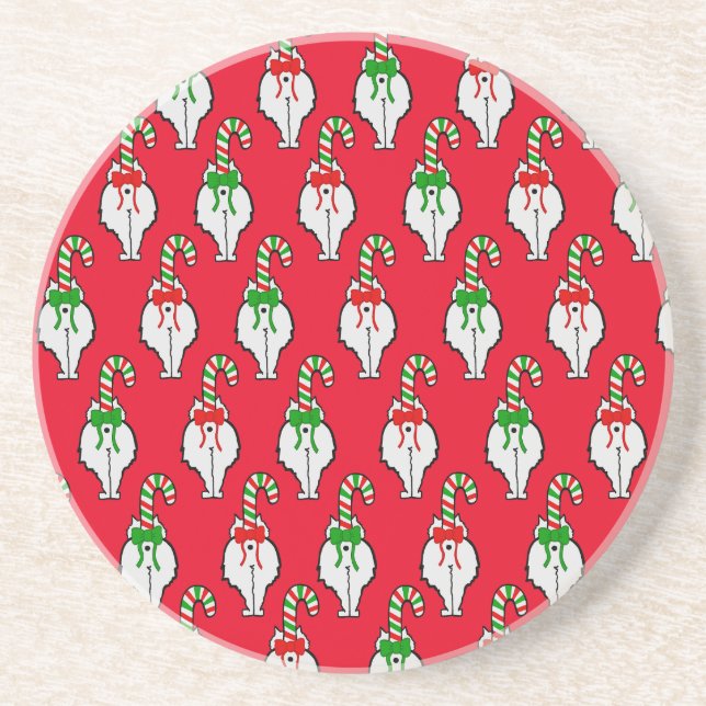 Posavasos Navidades de Cat Butt (Frente)