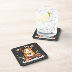 Posavasos Navidades de Cerdo de Merry Pigmas Guinea