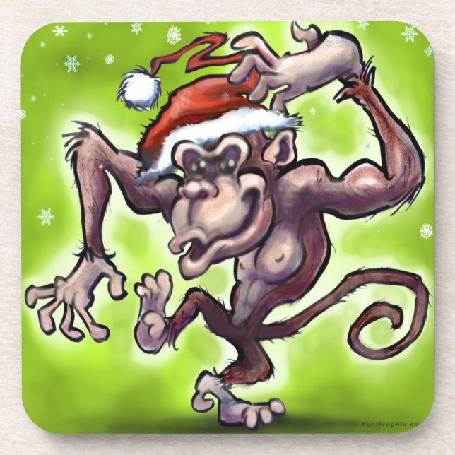 Posavasos Navidades de Chimpanzee (Frente)