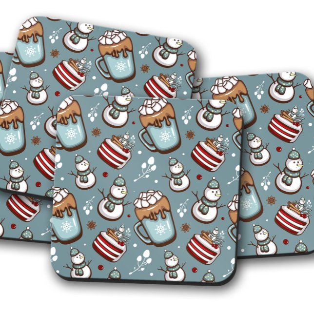 Posavasos Navidades de chocolate caliente | Conjunto de alet (Subido por el creador)