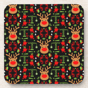 Posavasos Navidades de construcción de edificios