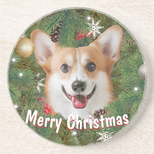 Posavasos Navidades de Corgi (Frente)