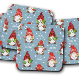 Posavasos Navidades de Cute Gnome | Juego de aletas de corch