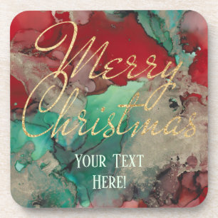 Posavasos Navidades de diseño rojo y verde