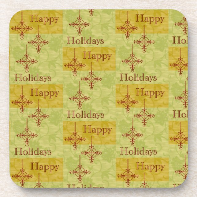 Posavasos Navidades de estilo de los años 70 (Frente)