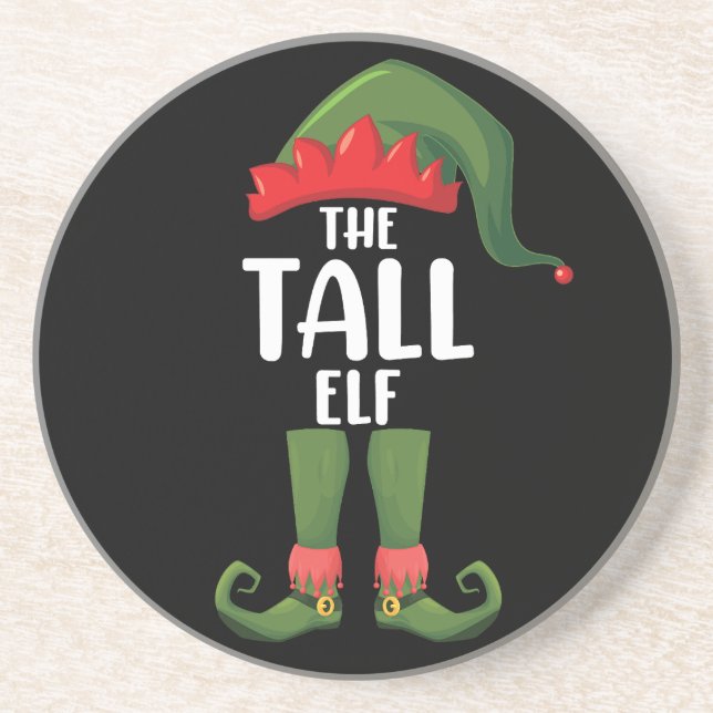 Posavasos Navidades de familia Tall Elf Mating (Frente)