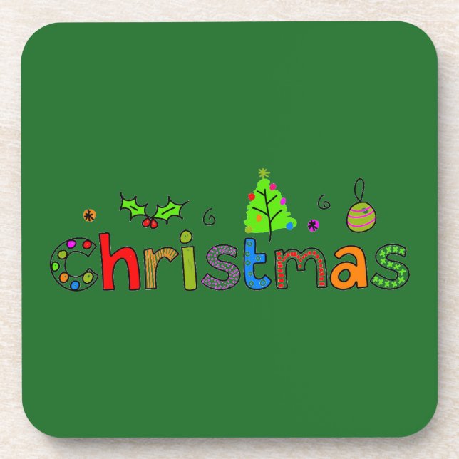 Posavasos Navidades de Forest Green (Frente)