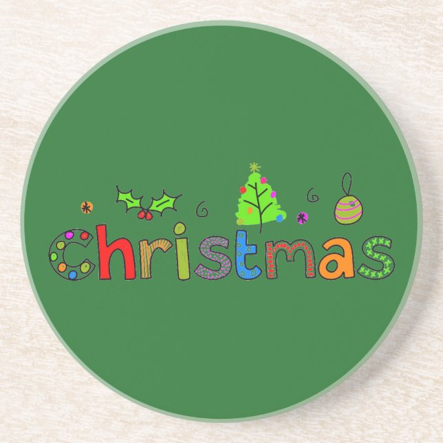 Posavasos Navidades de Forest Green (Frente)
