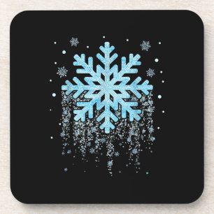 Posavasos Navidades de invierno con Snowflake a la par de mu