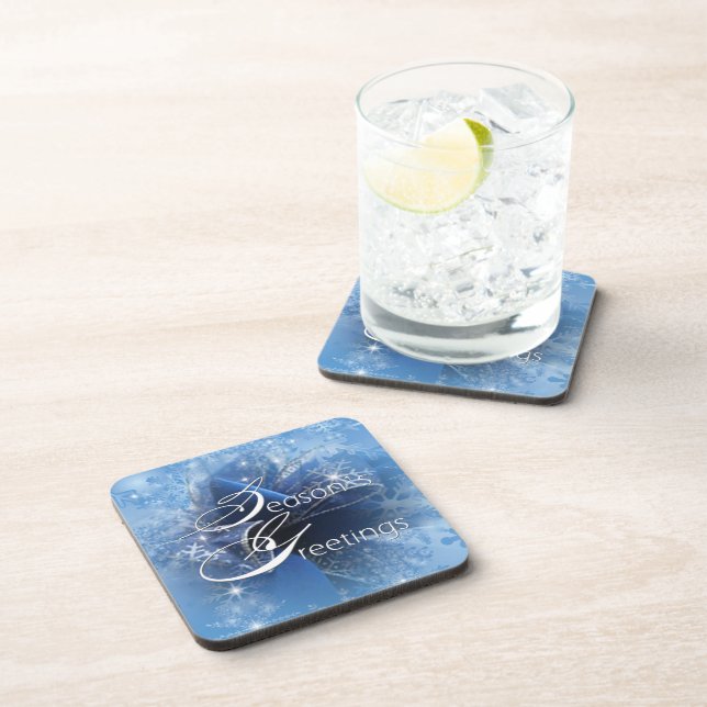 Posavasos Navidades de la cinta azul (Lado Derecho)