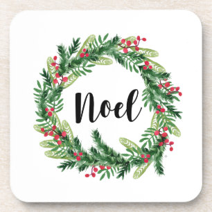 Posavasos Navidades de la cortina acuarela