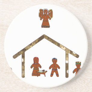 Posavasos navidades de la natividad del pan de jengibre