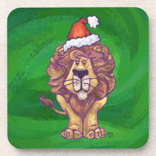 Posavasos Navidades De Leones En Verde
