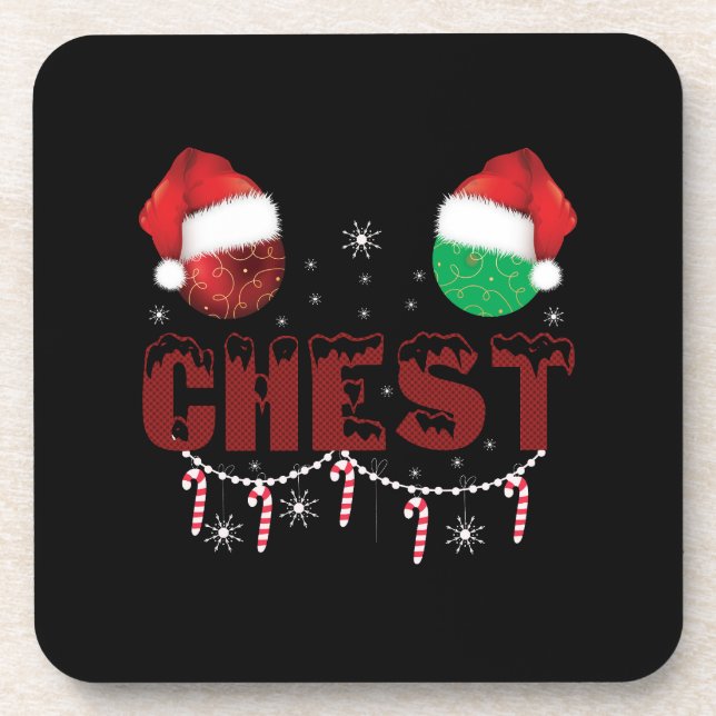 Posavasos Navidades de nueces de pecho que coinciden con Nav (Frente)