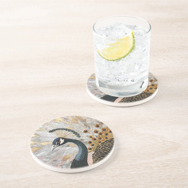 Posavasos Navidades de Peacock Gold (Lado)