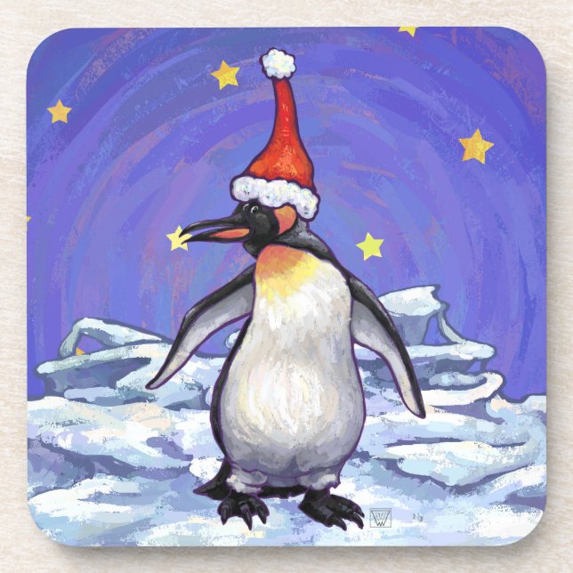 Posavasos Navidades de Penguin (Frente)