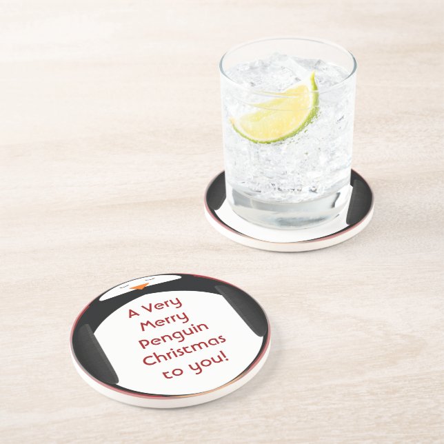 Posavasos Navidades de pingüino de muy moras a sus dueños (Lado)