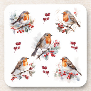 Posavasos Navidades de Red Robin Holly